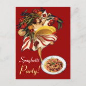 SPAGHETTI ARTIJ DANCE, ITALIAANSE KITCHEN EN TOMAT BRIEFKAART (Voorkant)