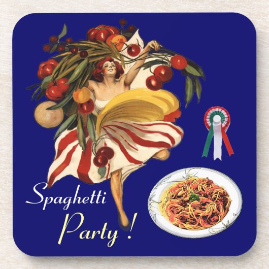 SPAGHETTI ARTIJ DANCE, ITALIAANSE KITCHEN EN TOMAT DRANKJES ONDERZETTER (Voorkant)