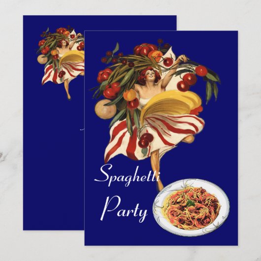 SPAGHETTI ARTIJ DANCE, ITALIAANSE KITCHEN EN TOMAT KAART (Voorkant / Achterkant)