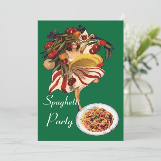 SPAGHETTI ARTIJ DANCE, ITALIAANSE KITCHEN EN TOMAT KAART (Staand voorkant)