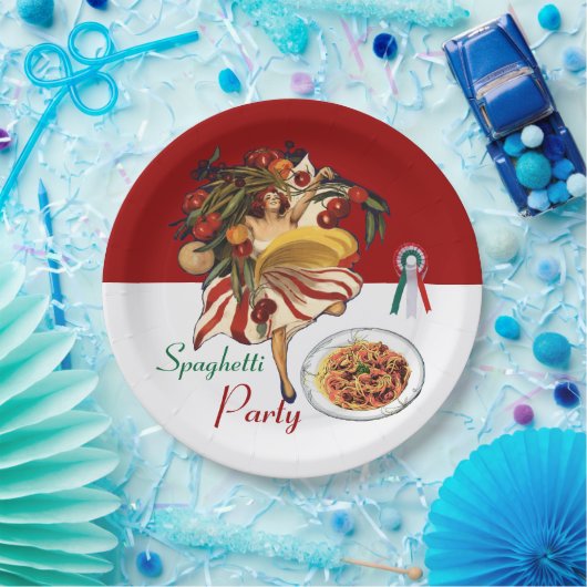 SPAGHETTI ARTIJ DANCE, ITALIAANSE KITCHEN EN TOMAT PAPIEREN BORDJE (Feest)