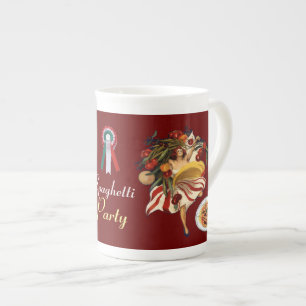 SPAGHETTI ARTIJ DANCE, ITALIAANSE KITCHEN EN TOMAT PORSELEIN KOP