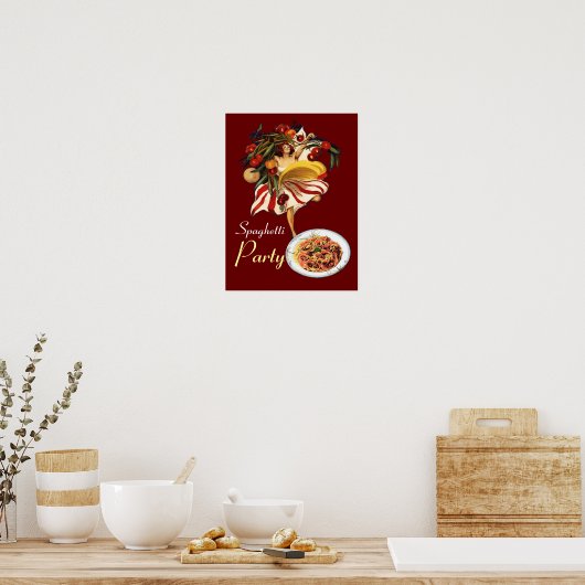 SPAGHETTI ARTIJ DANCE, ITALIAANSE KITCHEN EN TOMAT POSTER (Keuken)