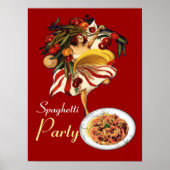 SPAGHETTI ARTIJ DANCE, ITALIAANSE KITCHEN EN TOMAT POSTER (Voorkant)