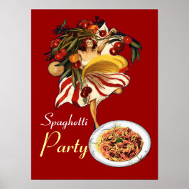 SPAGHETTI ARTIJ DANCE, ITALIAANSE KITCHEN EN TOMAT POSTER