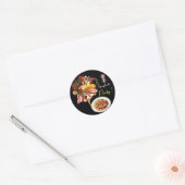 SPAGHETTI ARTIJ DANCE, ITALIAANSE KITCHEN EN TOMAT RONDE STICKER (Envelop)