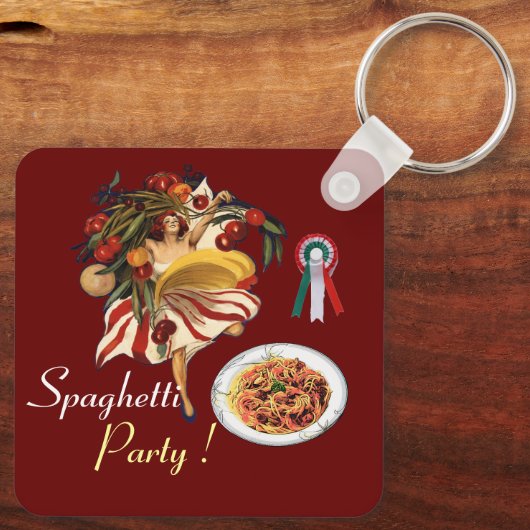 SPAGHETTI ARTIJ DANCE, ITALIAANSE KITCHEN EN TOMAT SLEUTELHANGER (Achterkant)