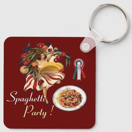 SPAGHETTI ARTIJ DANCE, ITALIAANSE KITCHEN EN TOMAT SLEUTELHANGER (Achterkant)