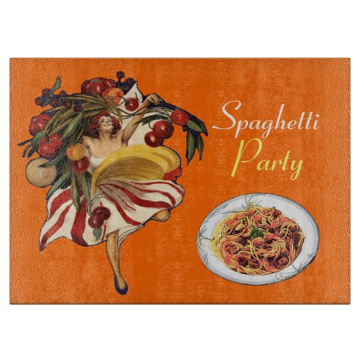 SPAGHETTI ARTIJ DANCE, ITALIAANSE KITCHEN EN TOMAT SNIJPLANK (Voorkant)