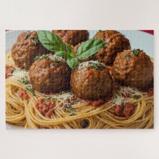 Spaghetti & balletjes gehakt legpuzzel (Horizontaal)