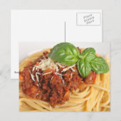 Spaghetti bolognese briefkaart (Voorkant / Achterkant)