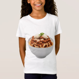 Spaghetti Bolognese met kaas en basilicumblaadjes T-shirt