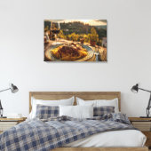 Spaghetti Bolognese op wijngaard terras tafel Canvas Afdruk (Insitu (Slaapkamer))