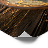 Spaghetti Bolognese op wijngaard terras tafel Poster (Hoek)