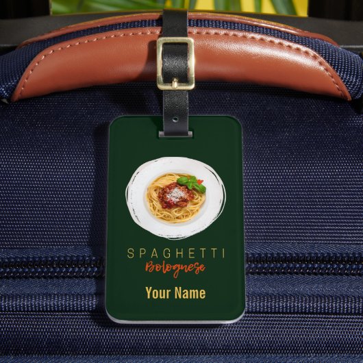 Spaghetti bolognese pasta nodele gourmet chef bagagelabel (Voorkant Insitu 2)