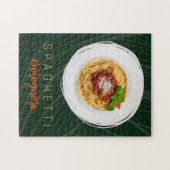 Spaghetti bolognese pasta nodele gourmet chef legpuzzel (Horizontaal)