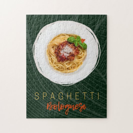 Spaghetti bolognese pasta nodele gourmet chef legpuzzel (Verticaal)