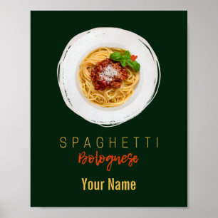 Spaghetti bolognese pasta nodele gourmet chef poster