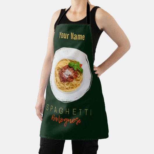 Spaghetti bolognese pasta nodele gourmet chef schort (Insitu)