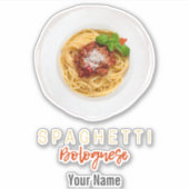 Spaghetti bolognese pasta nodele gourmet chef sticker (Voorkant)