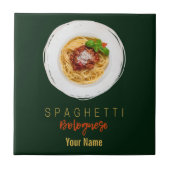 Spaghetti bolognese pasta nodele gourmet chef tegeltje (Voorkant)