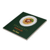 Spaghetti bolognese pasta nodele gourmet chef tegeltje (Zijkant)