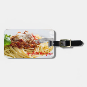 Spaghetti Bolognese Sauce Pasta met Parmesan Bagagelabel