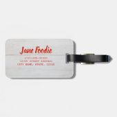 Spaghetti Bolognese Sauce Pasta met Parmesan Bagagelabel (Achterkant horizontaal)