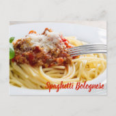 Spaghetti Bolognese Sauce Pasta met Parmesan Feestdagenkaart (Voorkant)