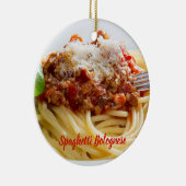 Spaghetti Bolognese Sauce Pasta met Parmesan Keramisch Ornament (Rechts)