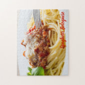 Spaghetti Bolognese Sauce Pasta met Parmesan Legpuzzel (Verticaal)