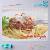 Spaghetti Bolognese Sauce Pasta met Parmesan Tissuepapier (Craft)