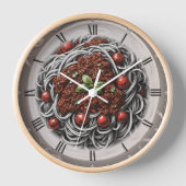 Spaghetti Bolognese  schets van CaWall Clock (Voorkant)