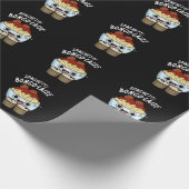 Spaghetti Bongolaise Funny Food Pun Dark BG Cadeaupapier (Hoek)
