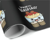 Spaghetti Bongolaise Funny Food Pun Dark BG Cadeaupapier (Rol Hoek)
