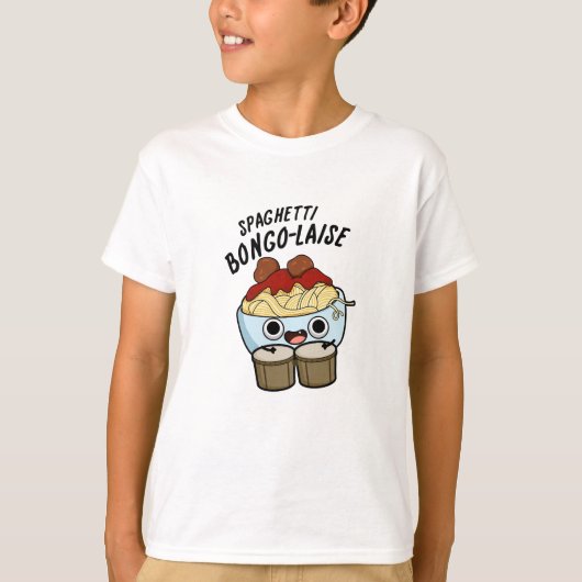Spaghetti Bongolaise Funny Food Pun T-shirt (Voorkant)