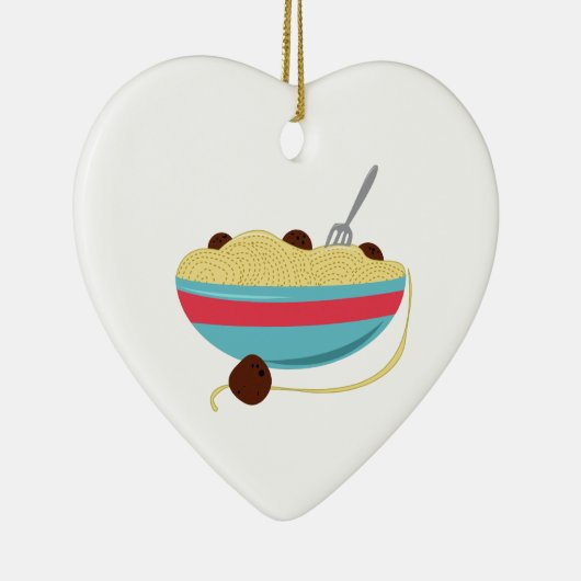 Spaghetti Bowl Keramisch Ornament (Rechts)