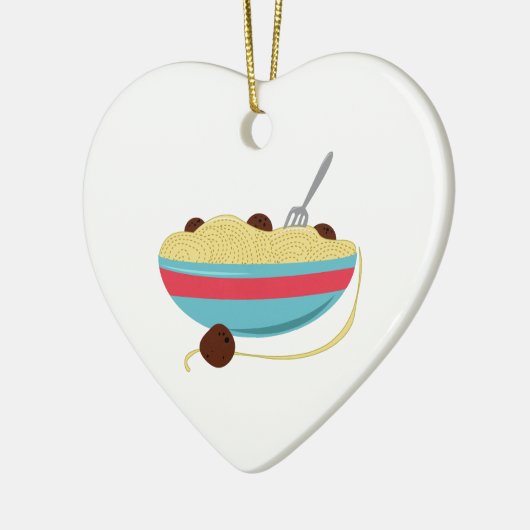 Spaghetti Bowl Keramisch Ornament (Links)