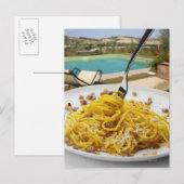 Spaghetti Carbonara Briefkaart (Voorkant / Achterkant)