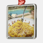 Spaghetti Carbonara Metalen Ornament (Links)
