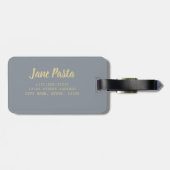 Spaghetti Carbonara Pasta met Bacon en Parmesan Bagagelabel (Achterkant horizontaal)