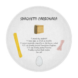 Spaghetti Carbonara Snijplank