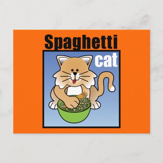 Spaghetti Cat Frenzy Briefkaart (Voorkant)