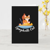 Spaghetti Cat Pasta Food Italië Kaart (Gele Bloem)