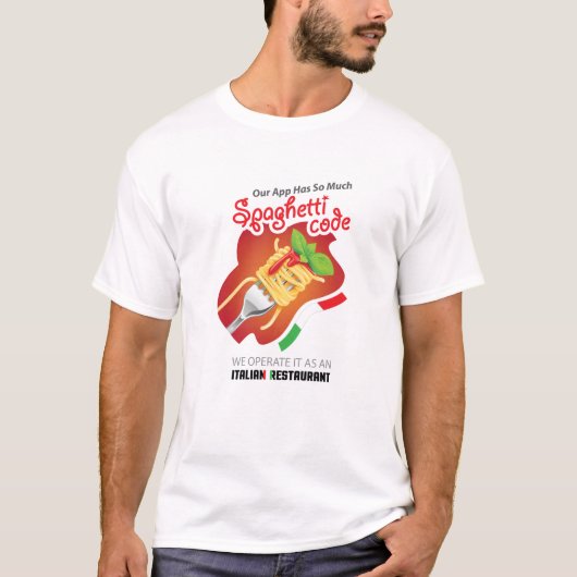 Spaghetti-code T-shirt (Voorkant)