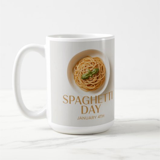 Spaghetti Day January 4th Classic Mug Koffiemok (Links)
