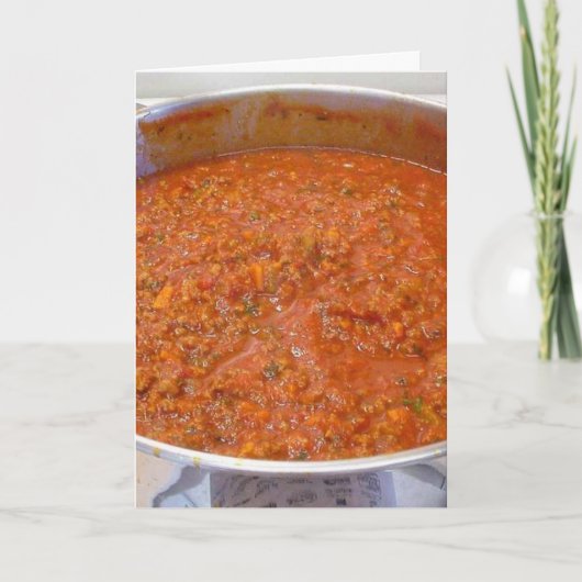 Spaghetti Diner Koken Voedsel Italiaanse Saus Kaart (Voorkant)