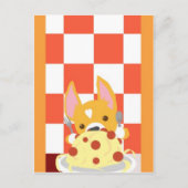 Spaghetti Dinner Corgi Briefkaart (Voorkant)