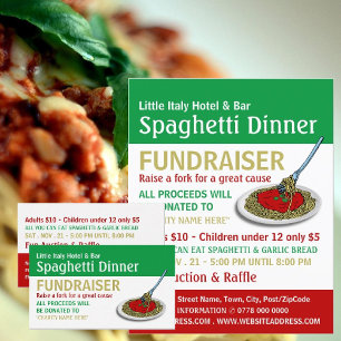 Spaghetti Dinner Fundraiser Event Flyer