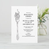 Spaghetti Dinner Fundraiser Kaart (Staand voorkant)